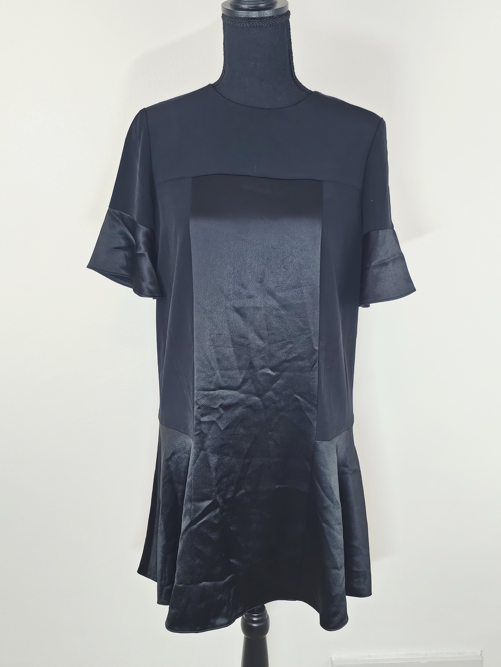 Douchanglee Classic Black Short Sleeve Shift Dress
